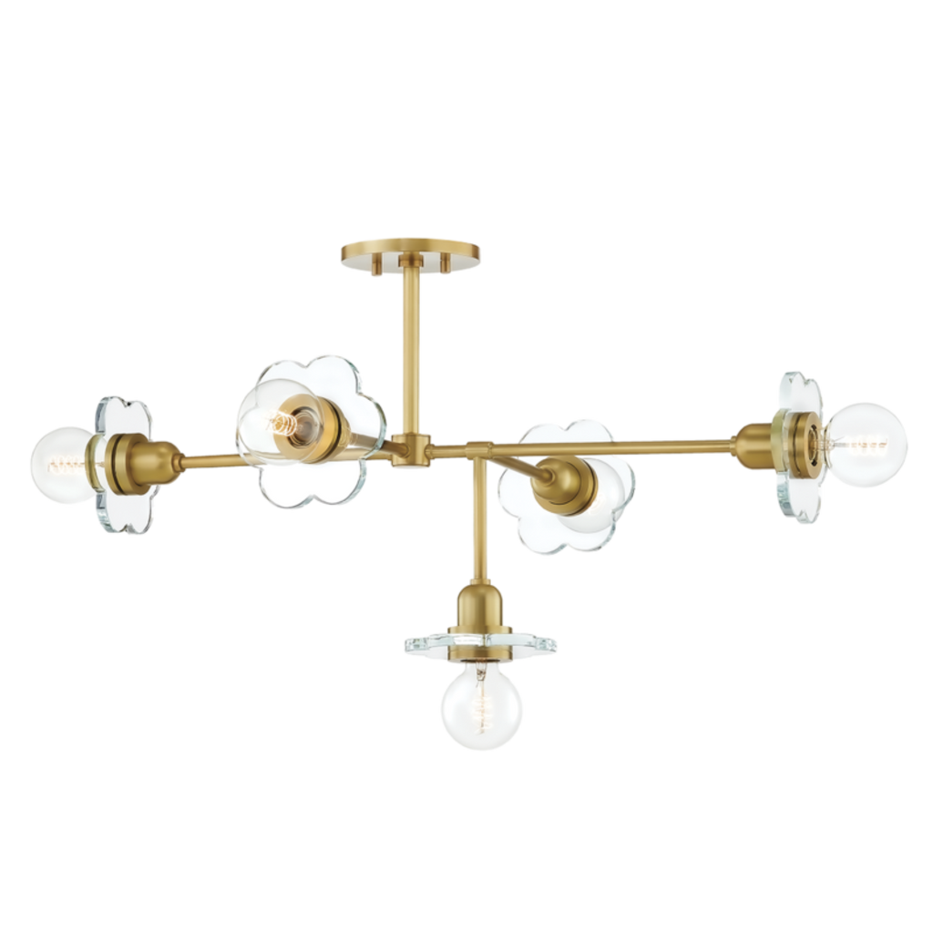 alexa 5 light chandelier by mitzi h357805 agb 1