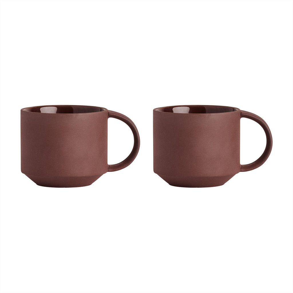 yuka mug set of 2 in dark terracotta 1