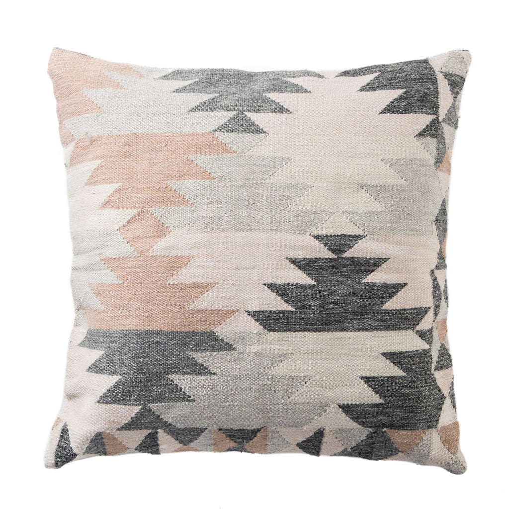 Kayenta Geometric Cream/ Gray Floor Pillow