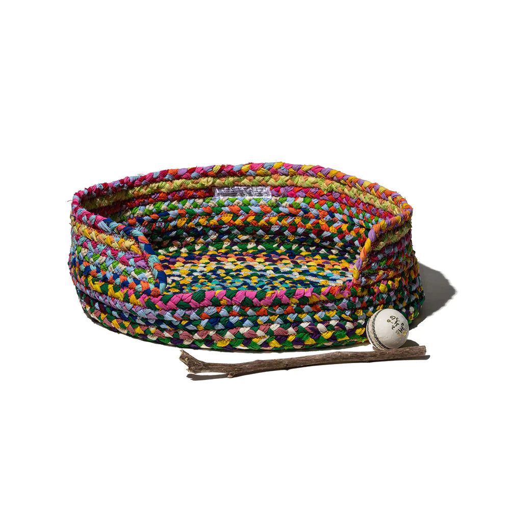 Recycled Fabric Braided Pet Bed By Puebco 110653 1