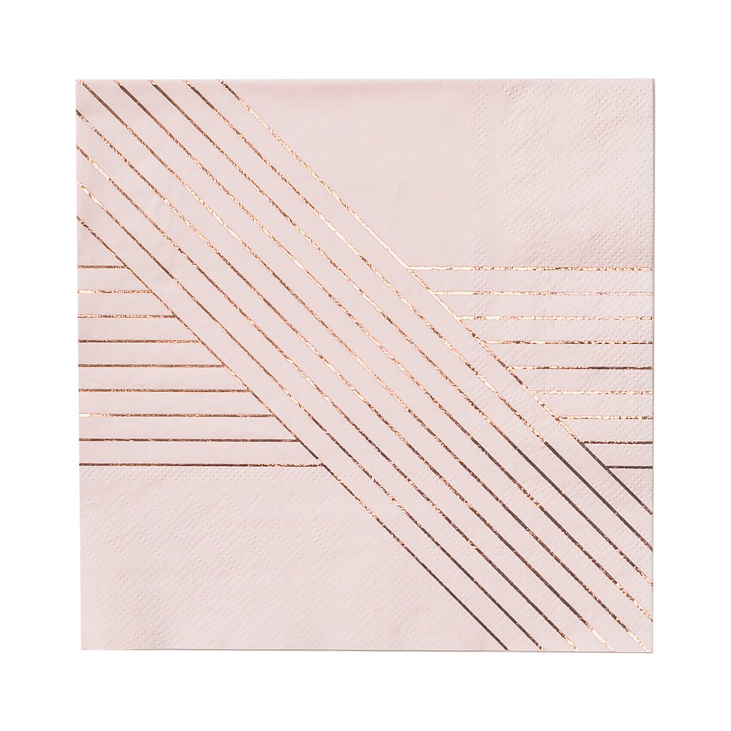 amethyst pale pink striped lunch paper napkins design by harlow grey 1