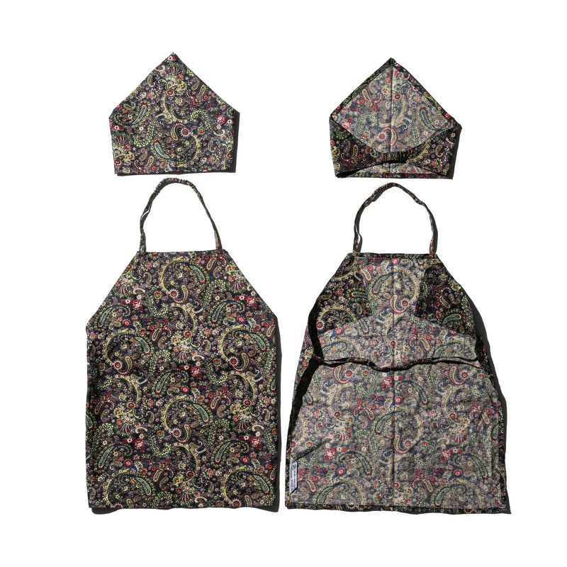 Hand Printed Kids Apron With Kerchief / Paisley By Puebco 302973 4