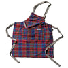 Recycle Cotton Check Apron / Red X Blue By Puebco 303116 3