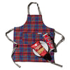 Recycle Cotton Check Apron / Red X Blue By Puebco 303116 1