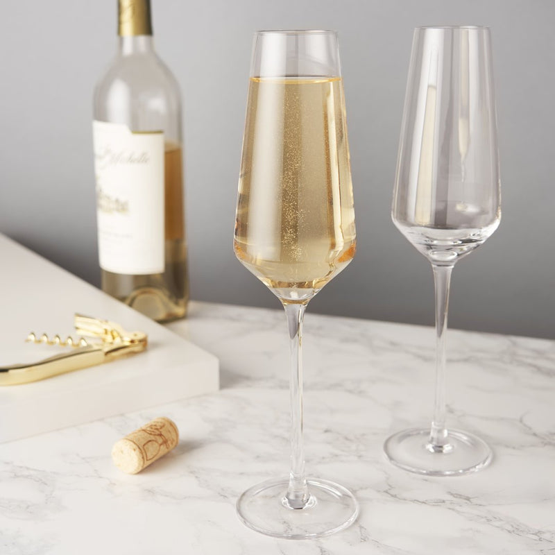 angled crystal champagne flutes 7