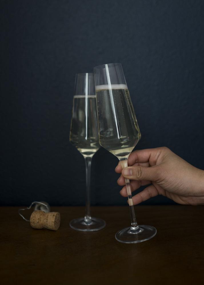 angled crystal champagne flutes 6