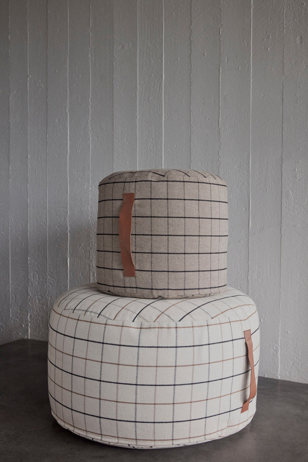 grid pouf large offwhite 2
