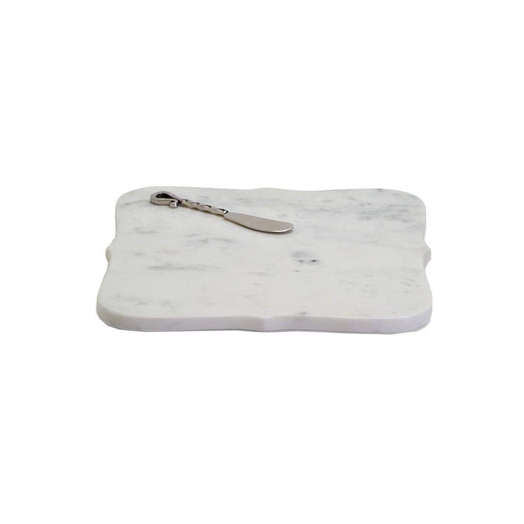 marble arabesque serving tray with cheese spreader 2