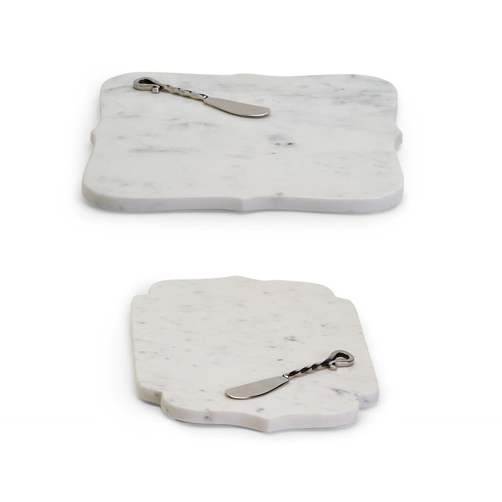marble arabesque serving tray with cheese spreader 1