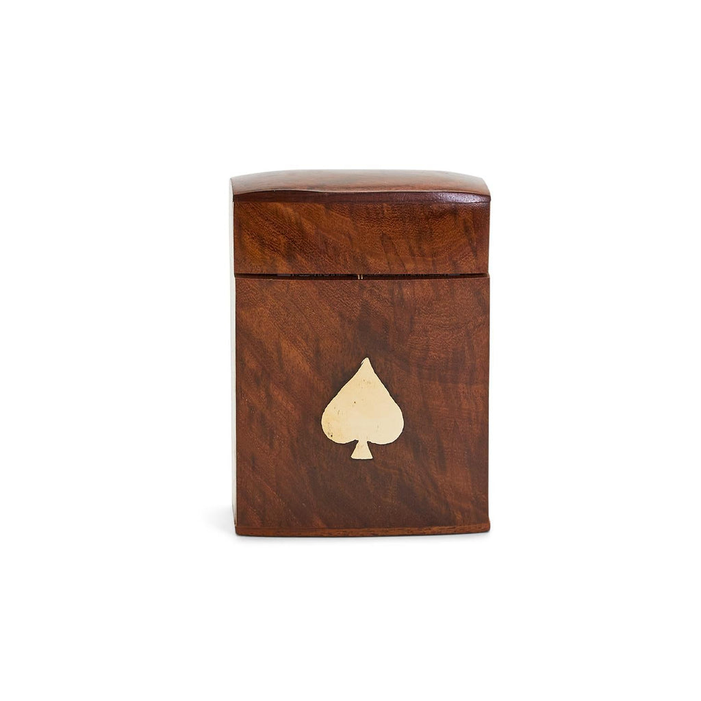 turf club playing card set in hand crafted wooden box 1