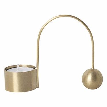 Balance Tealight Holder in Brass by Ferm Living