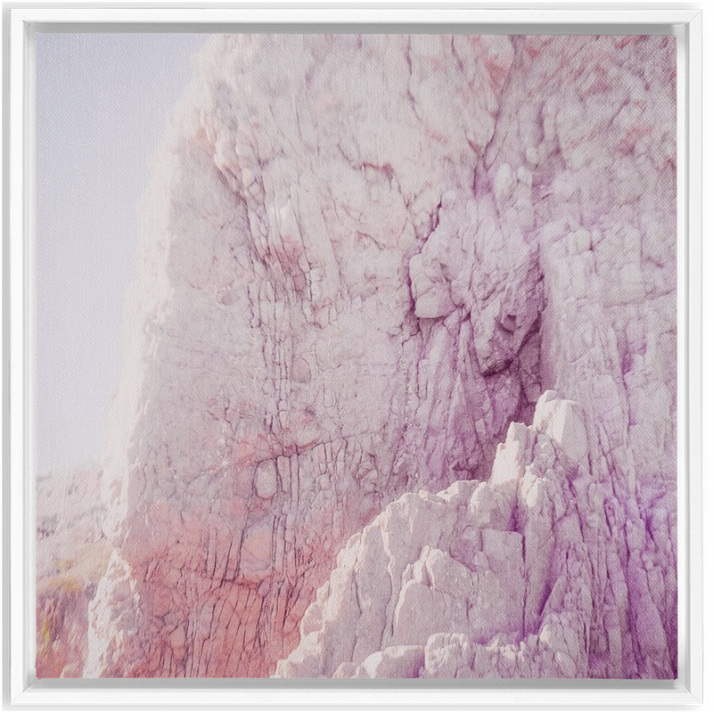 White Cliff Framed Canvas