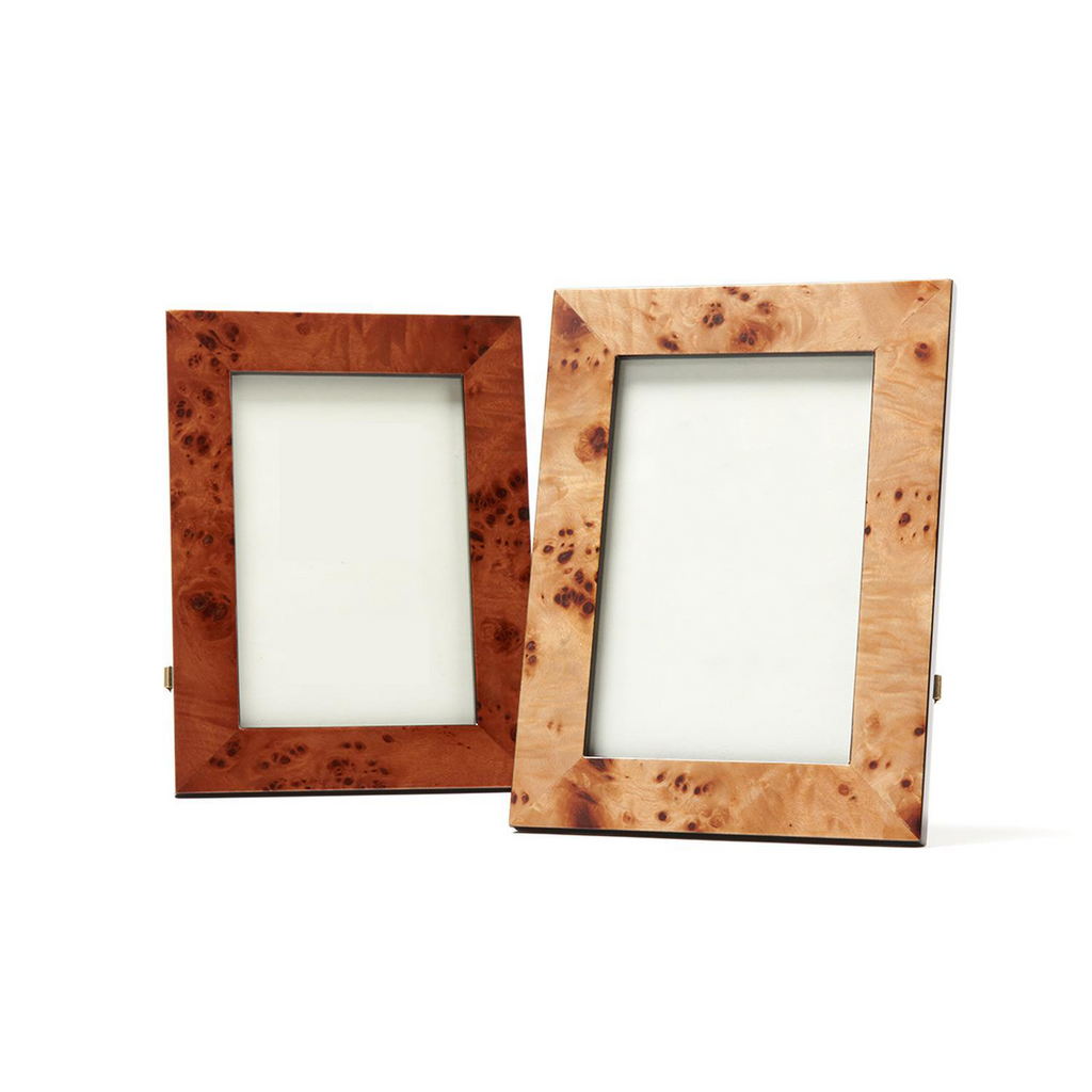 Burled Wood 4" x 6" Photo Frame in Gift Box in Various Colors