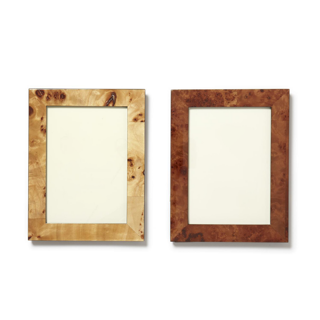 Burled Wood 5" x 7" Photo Frame in Gift Box in Various Colors
