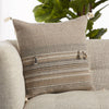 Cainen Stripes Pillow in Brown & Cream