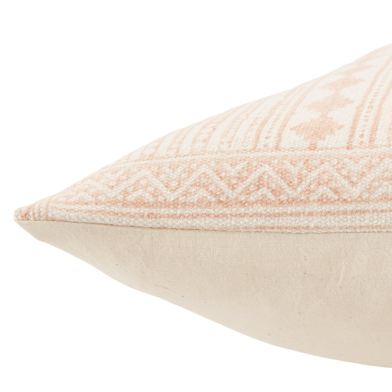 Ayami Tribal Pillow in Light Pink & Gray