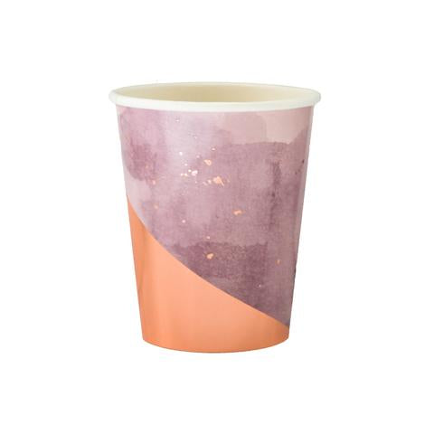 amethyst light purple watercolor paper cups 1