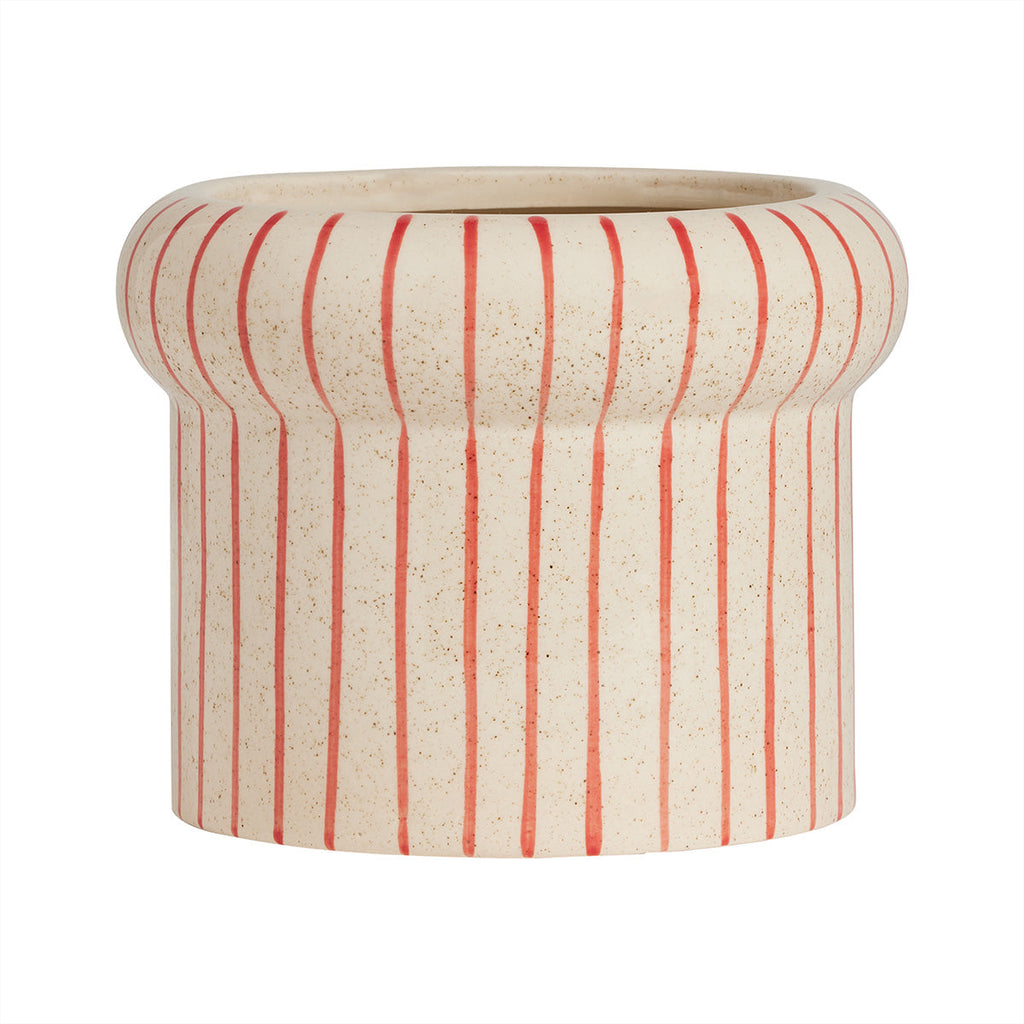 aki pot large in offwhite and red 1