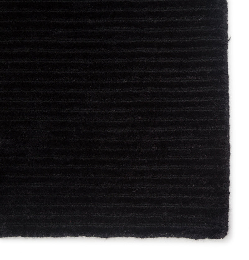 basis solid rug in jet black design by jaipur 4