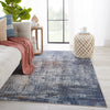 Donati Abstract Rug in Blue & Orange by Jaipur Living