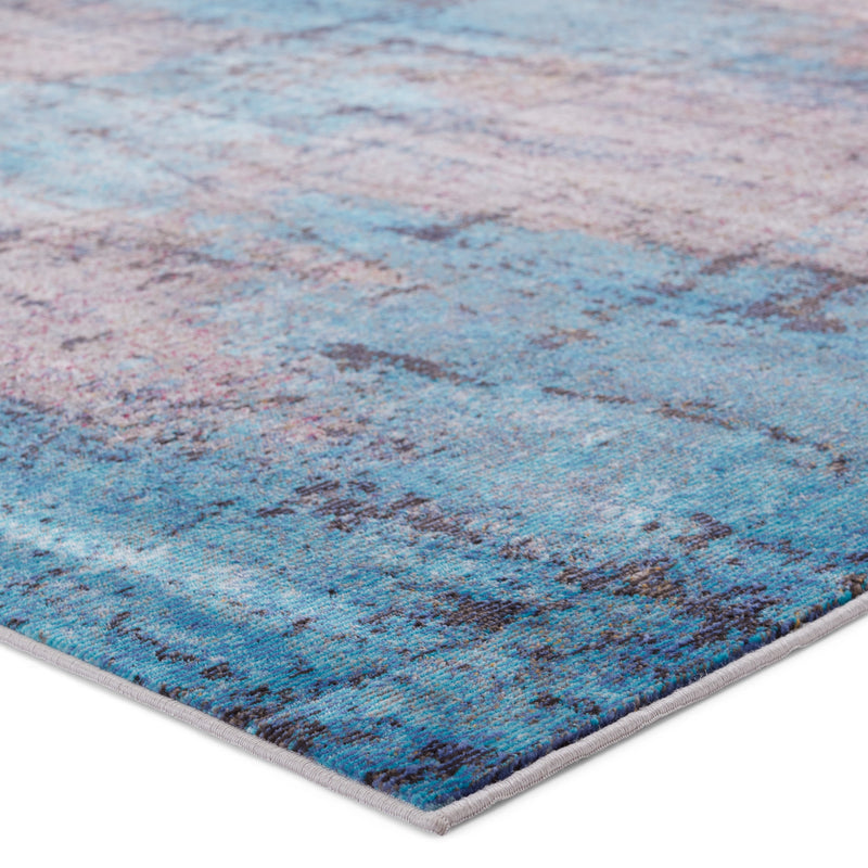 Hoku Abstract Rug in Blue & Brown by Jaipur Living
