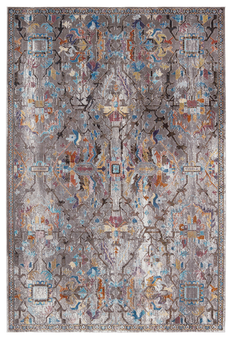 Namid Trellis Rug in Gray & Multicolor by Jaipur Living