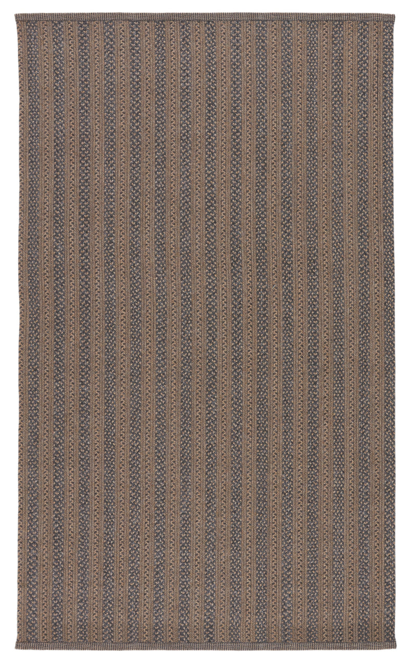 Madaket Handmade Indoor/Outdoor Stripes Rug in Taupe & Gray