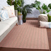 Topsail Indoor/Outdoor Striped Rose & Taupe Rug by Jaipur Living