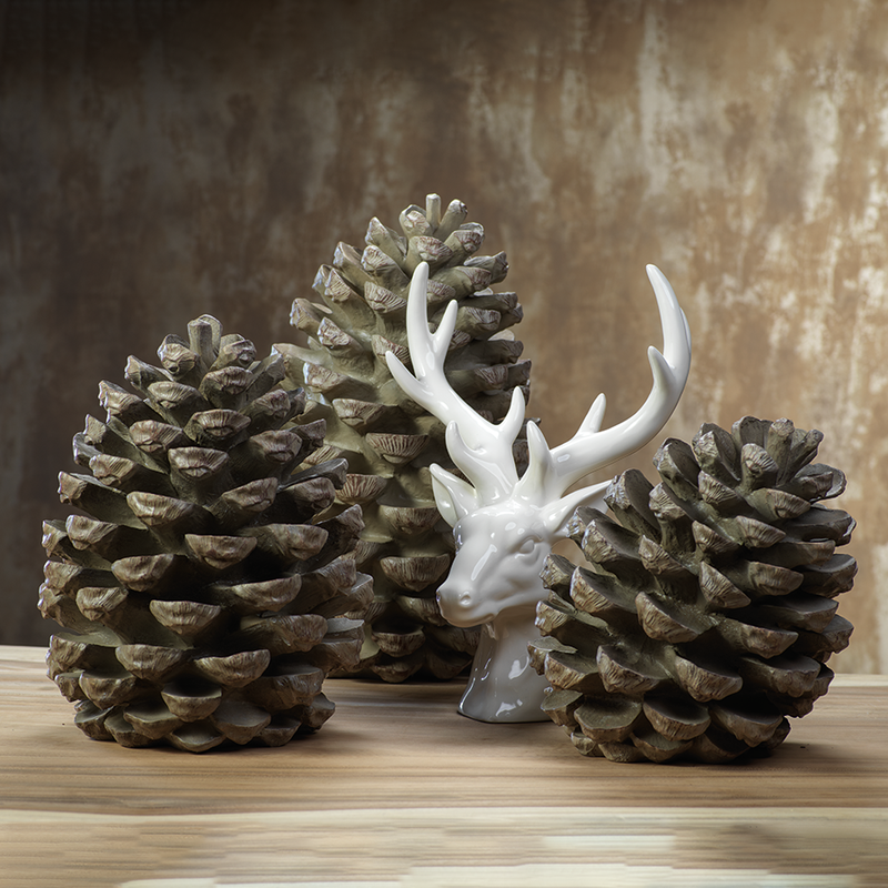 decorative pinecone figurine by zodax ch 5231 2