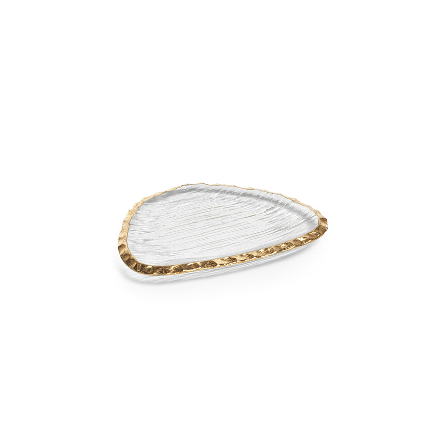 textured organic shape plate w jagged gold rim 7 ch 5765 1