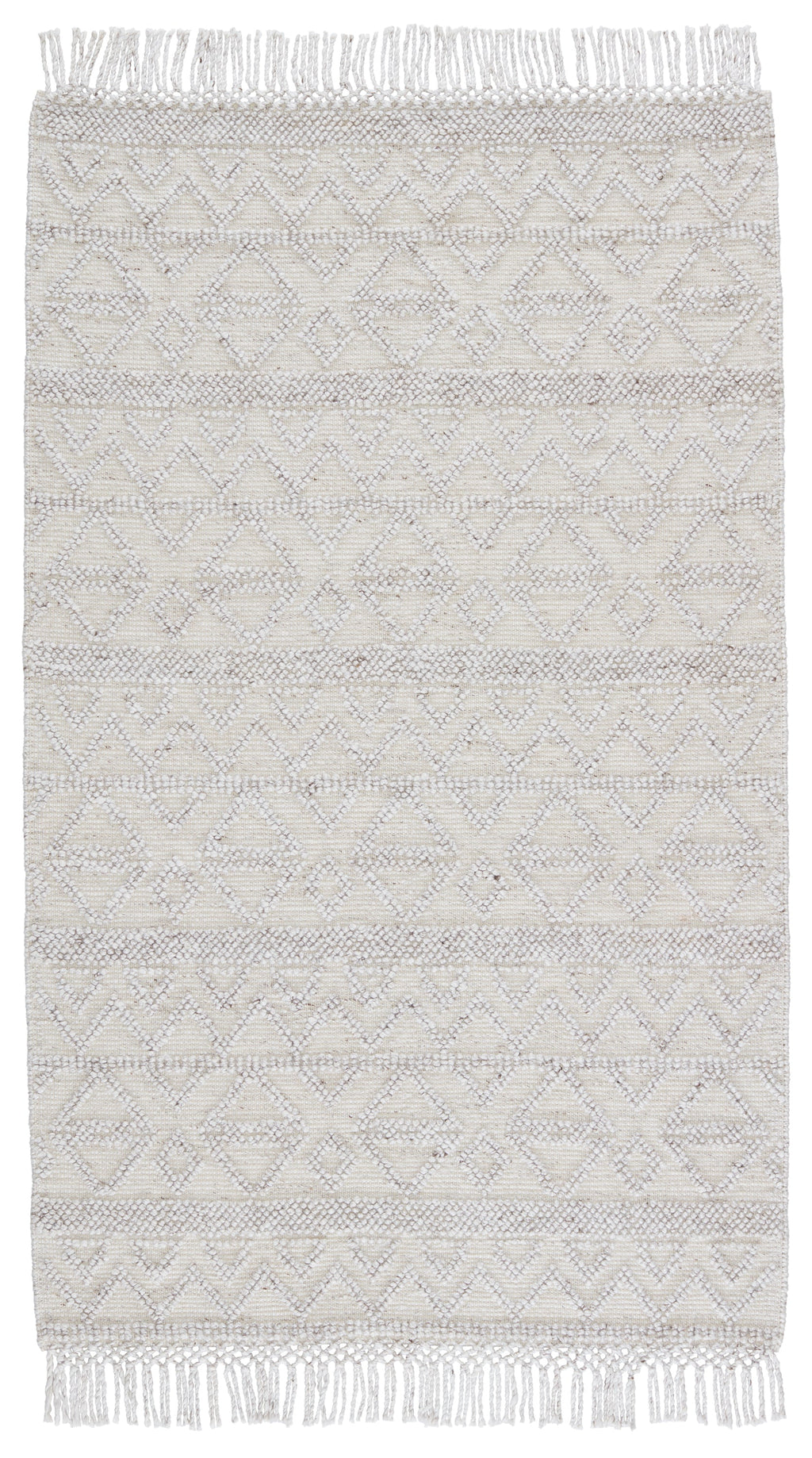 Cosette Frise Indoor/Outdoor Ivory & Light Gray Rug 1
