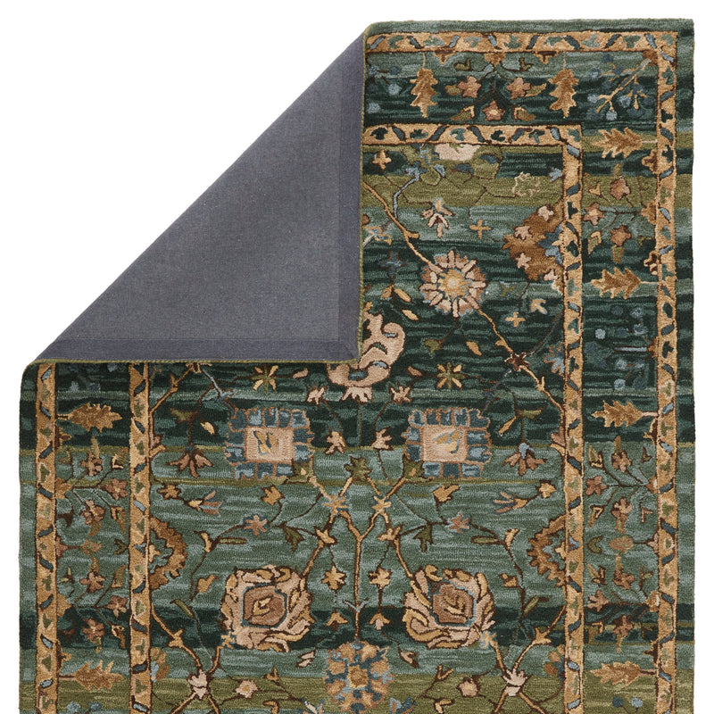 ahava handmade oriental green blue rug by jaipur living 3