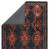 kyoto handmade tribal dark blue pink rug by jaipur living 4