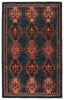 kyoto handmade tribal dark blue pink rug by jaipur living 1