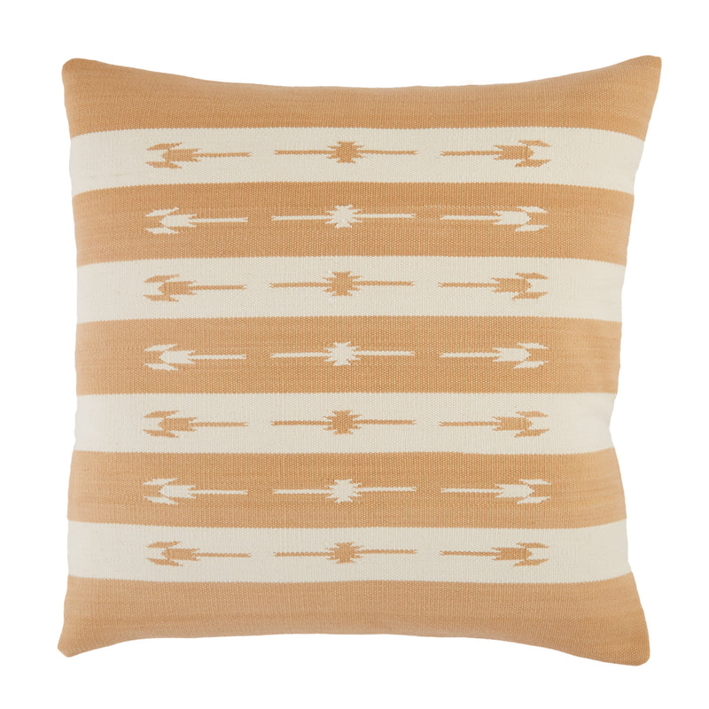 Vanda Stripes Pillow in Light Tan by Jaipur Living
