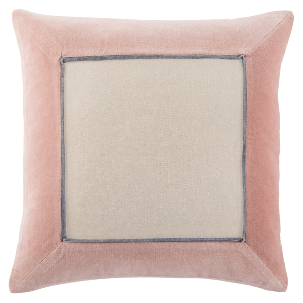 hendrix border blush cream pillow by jaipur 1