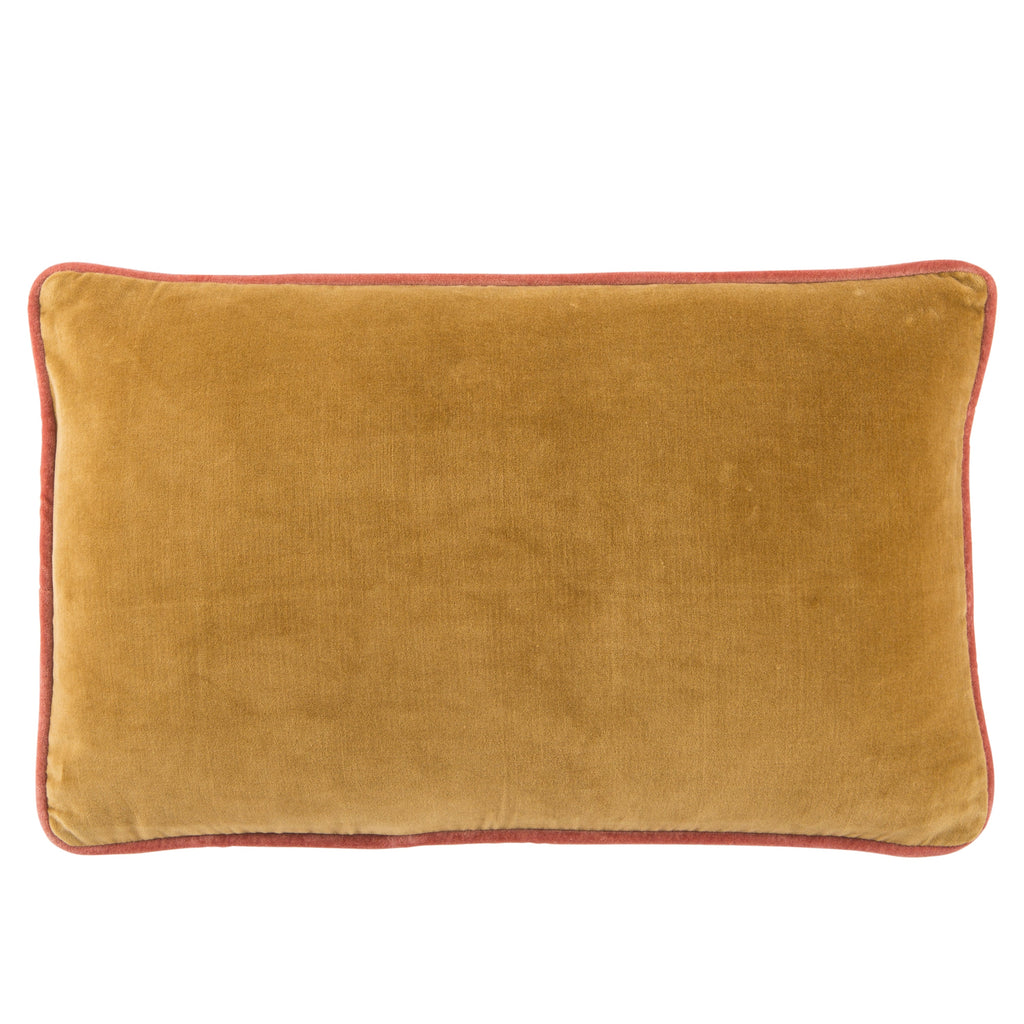 lyla solid gold cream pillow by jaipur 1