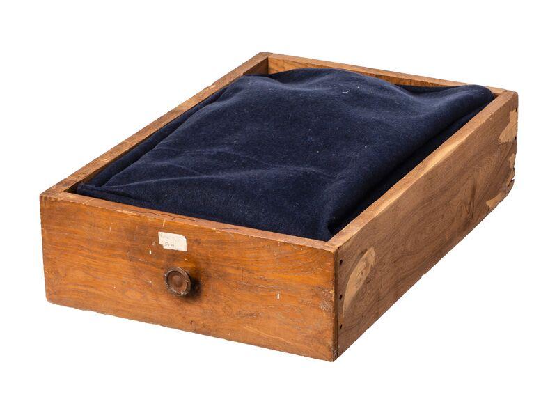 vintage drawer pet bed navy blue design by puebco 1