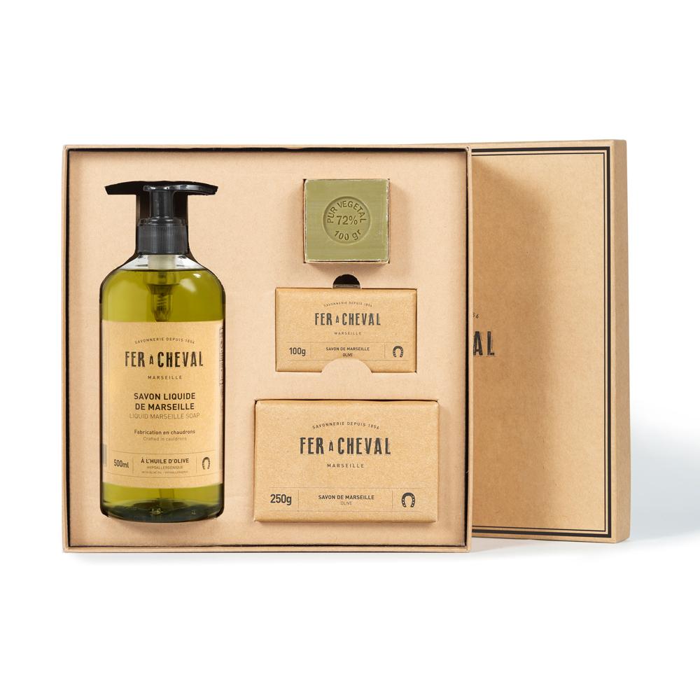 fer a cheval marseille olive soap gift set 1