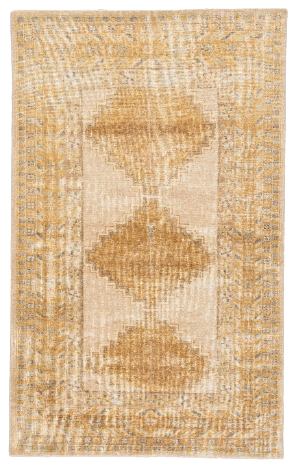 enfield medallion rug in honey mustard wood thrush design by jaipur 1