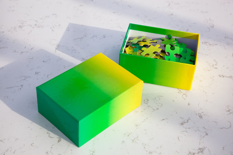Gradient Puzzle Small in Green & Yellow