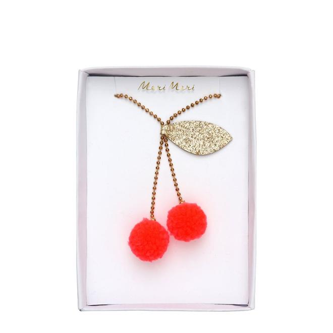 cherry pompom necklace by meri meri 2