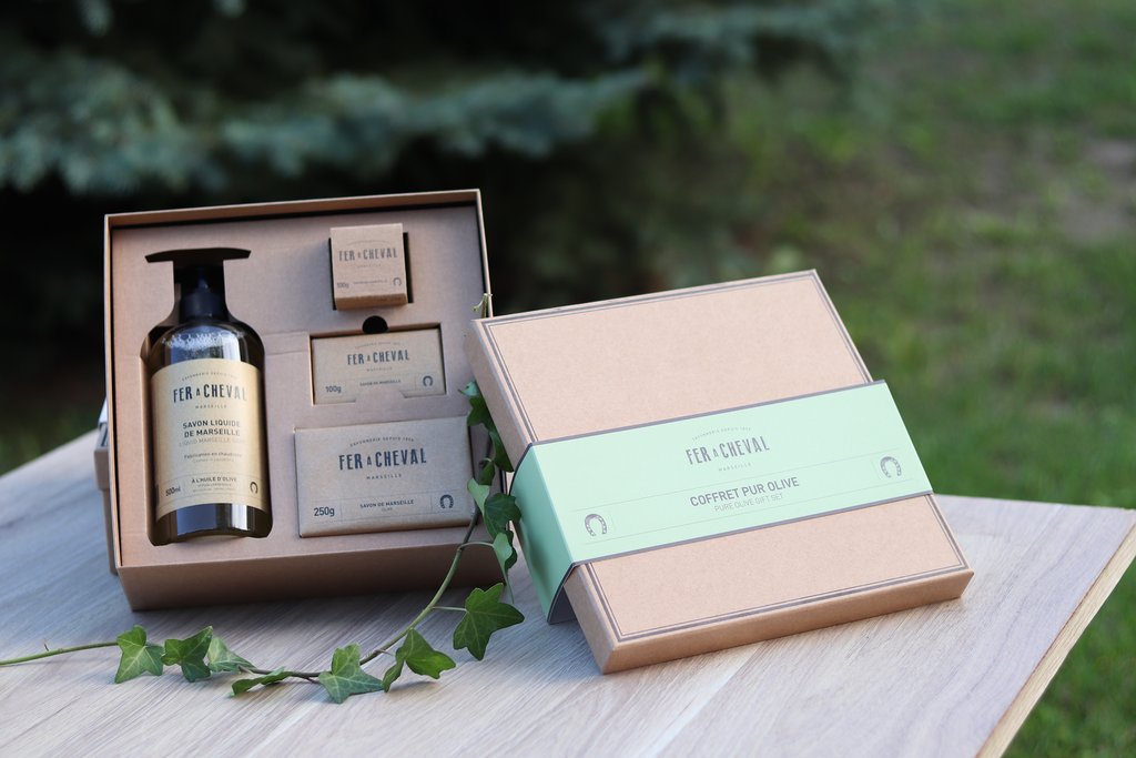 fer a cheval marseille olive soap gift set 2