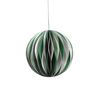 wish paper decorative ball ornament off white dark green and silver in various sizes 3