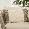 Isko Lawson Indoor/Outdoor Reversible Cream & Taupe Pillow 4