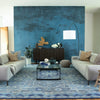 Modify Hand-Knotted Medallion Blue & Gray Area Rug