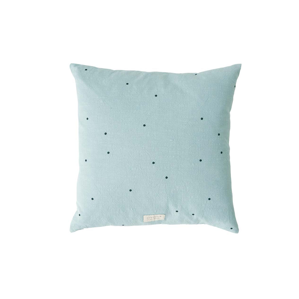 kyoto dot cushion square dusty blue by oyoy l300286 1