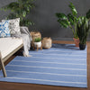 Corbina Indoor/ Outdoor Stripe Blue & Ivory Area Rug