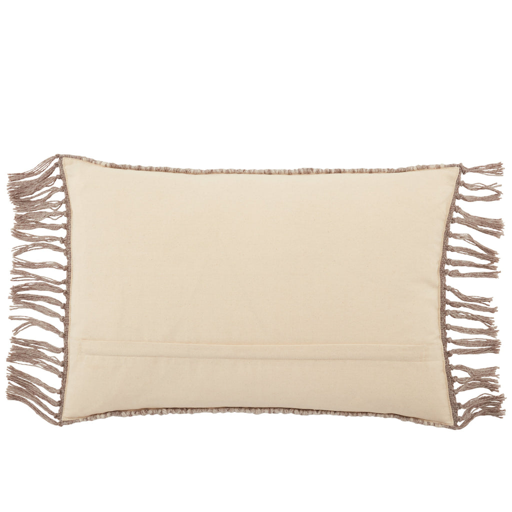 Liri Iker Indoor/Outdoor Taupe & Ivory Pillow 2