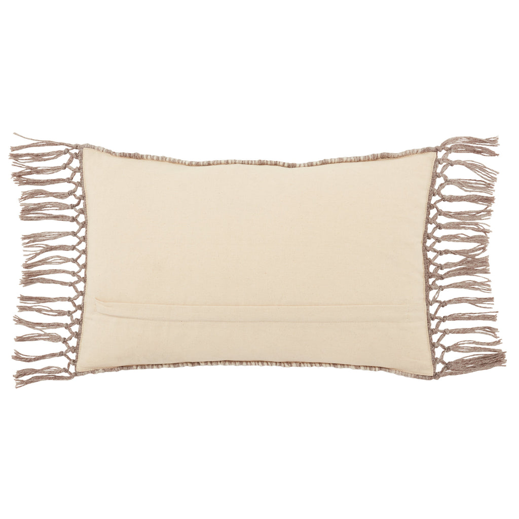 Liri Haskell Indoor/Outdoor Taupe & Ivory Pillow 2